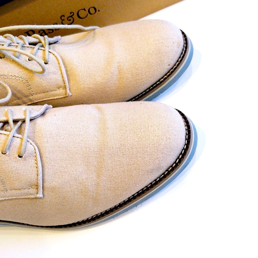 [GH Bass] Men’s Beige Linen Shoes - Picture 3 of 7